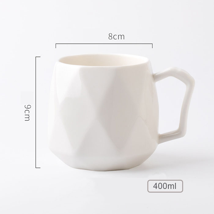 Fehér kerámia kávés bögre