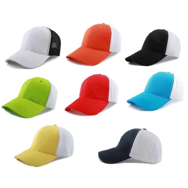 クリエイティブなカラーブロッキングメッシュトラッカーキャップ
