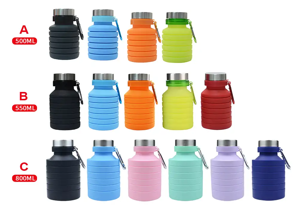 Qayta foydalanish mumkin bo'lgan yig'iladigan suv shishasi