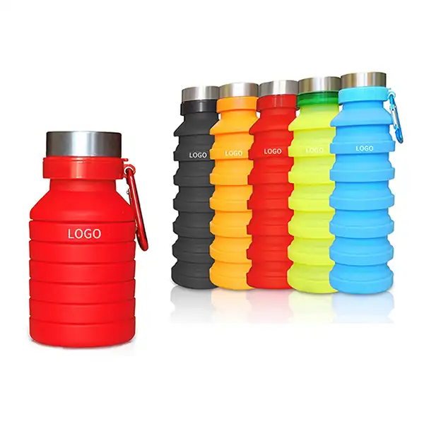 Silikoni taitettava vesipullo Kannettava vesikuppi 18oz