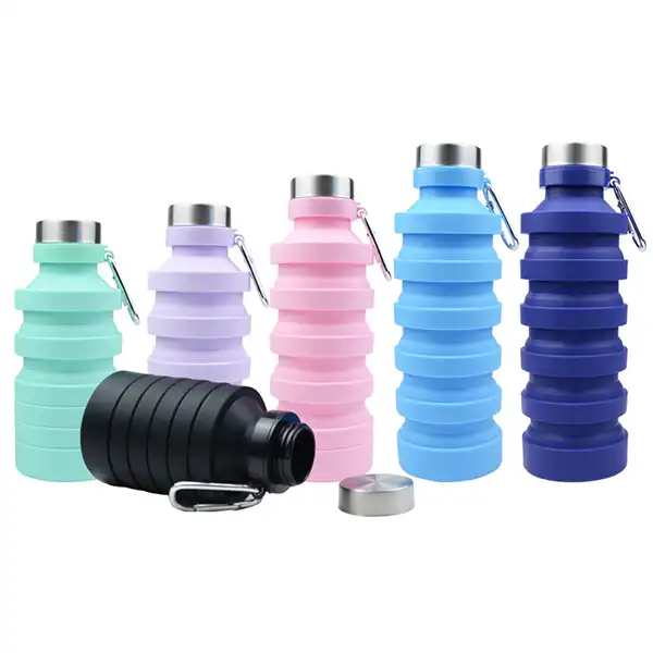 زجاجة ماء قابلة للطي والتمدد من السيليكون بسعة 27 أونصة