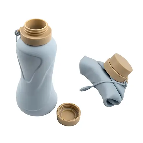 2 Bottiglie Acqua Pieghevoli 700 Ml - Borracce Riutilizzabili Per Sport, Trekking E Viaggi - Senza BPA - Leggere E A Prova Di Perdite