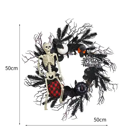 Décoration d'Halloween pour une couronne noire