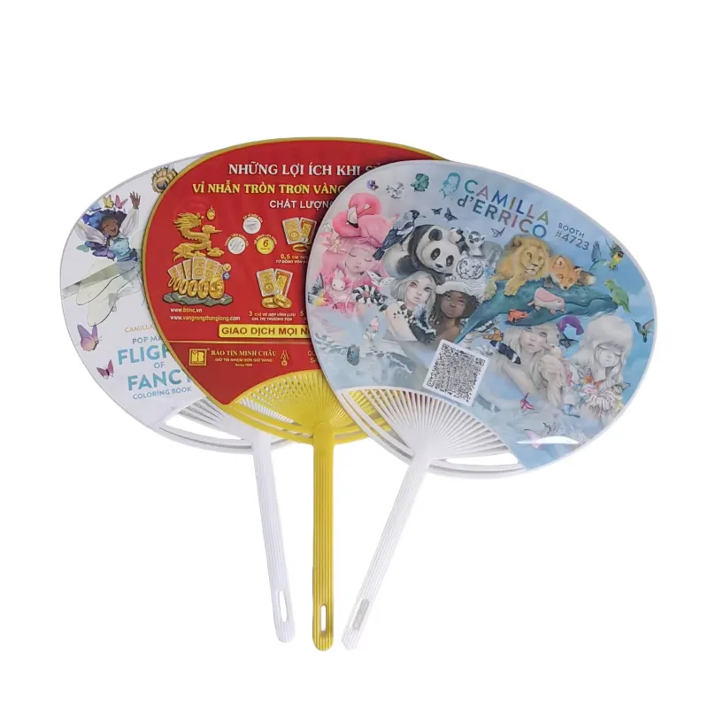 custom plastic hand fan creative novelty promotional advertising gifts